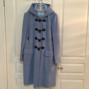 Michael Kors leather trim wool mix long coat